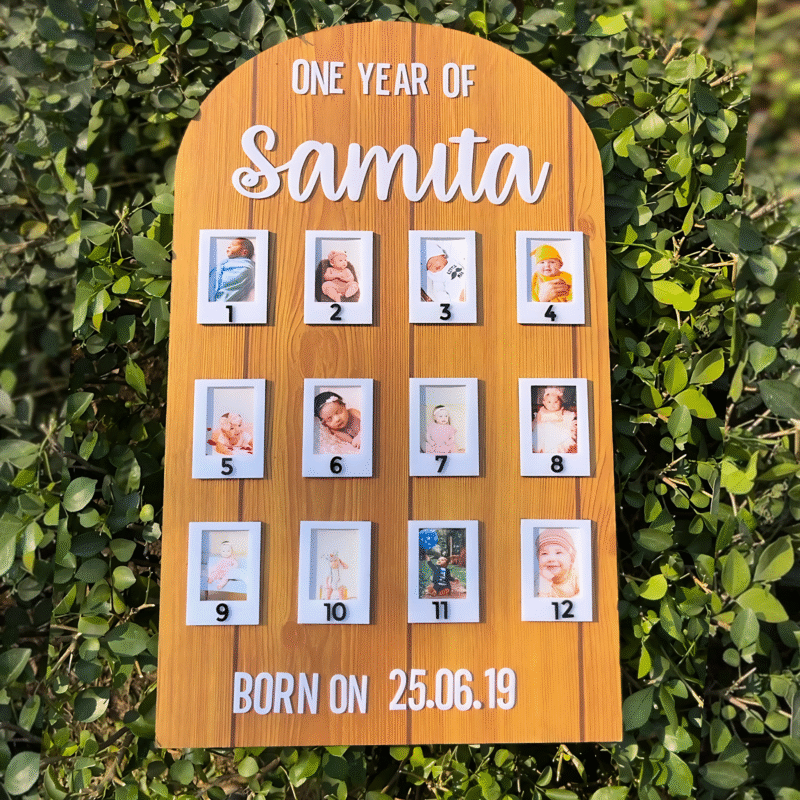 12 Month Photo Frame - Baby Birthday Gift
